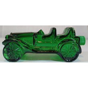 Vintage Avon Tai Winds Green Glass Car Aftershave Decanter, Empty